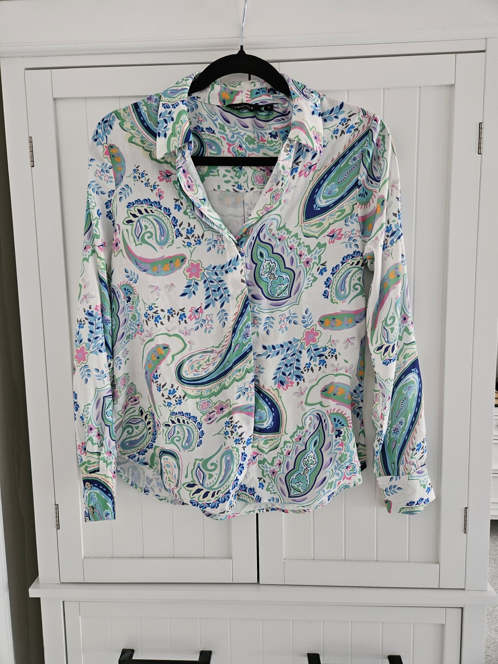 Women's Wardrobe Paisley Print Long-Sleeve Shirt